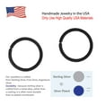thumbnail image 2 of 8mm 19 GA Blackened Brown Pure Silver Handmade Septum Huggie Piercing Cartilage Nose Tragus Endless Hoops, 2 of 8