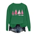 thumbnail image 5 of HOMBOM Sweatshirts for Women Christmas Green Crewneck Cute Merry No Hood Tree Xmas Adults Sweatshirt Greflying, 5 of 6