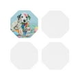 thumbnail image 2 of Disketp A Funny Little Dalmatian Puppy Funny Coasters,4 Pcs Leather Coasters With Holder, Perfect Housewarming Hostess Gifts,Protect Furniture From Water Marks Scratch, 2 of 9