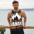 thumbnail image 6 of KLL Not All Who Wander Are Lost4 Print Men's Muscle Gym Workout Stringer Tank Tops Bodybuilding Fitness T-Shirts Tank Tops Men-3X-Large, 6 of 7