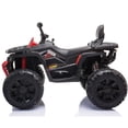 thumbnail image 4 of Senbabe 12V Battery Powered Electric Ride on ATV with LED Lights, High & Low Speed, Horn, Music, USB, MP3-Red, 4 of 5