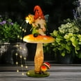 thumbnail image 6 of HONGLAND Solar Garden Gnome with Lights, Waterproof Mushroom Decor for Yard Patio Lawn, Gift, 6 of 13
