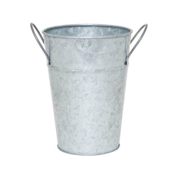 Mainstays Metal Bucket Planter, 7'', High Solid Print Gray