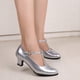 thumbnail image 2 of XIHAHA-zapatos de Salsa para mujer, sandalias antideslizantes de suela suave, zapatos de baile de salón, zapatos de baile latino de Tango y Samba modernos, 4CM, 2 of 4