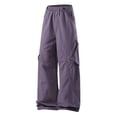 thumbnail image 6 of Dresfit Mens Cargo Pants Drawstring Baggy Sweatpants Wide Leg Adjustable Hiking Carpenter Pants Straight Leg Elastic Waist Open Bottom Athletic Work Pants M, 6 of 6