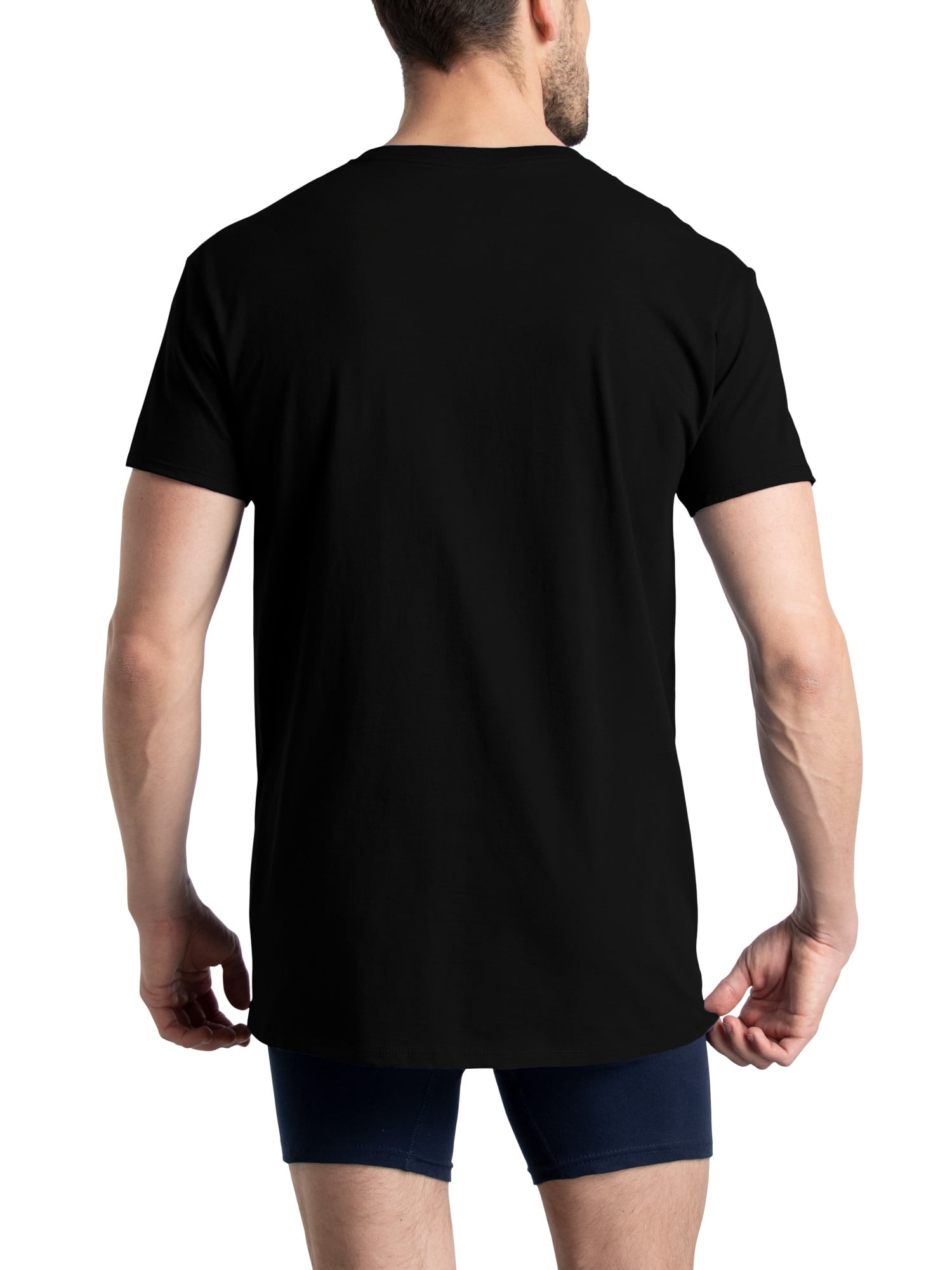 Fruit of the Loom Men's EverSoft Crew Neck Undershirts, Moisture-Wicking Short Sleeve T-Shirts, Tag-Free Multipacks