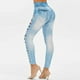 thumbnail image 4 of Gibobby Leggings térmicos mujer Deportes cómodos polainas de las Denim Impreso cadera rosa pantalones de(Azul,G), 4 of 5