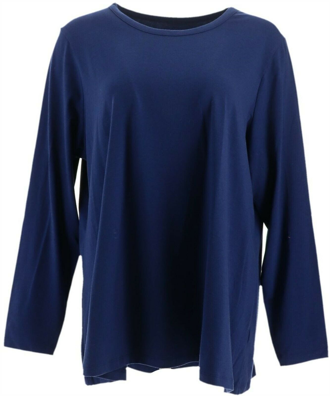 Denim & Co. Denim& Co Essentials Crew Neck LongSleeve Knit Top Women