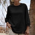 thumbnail image 2 of Camisas de Manga Larga para las Mujeres Bajo Scrubs 3/4 Manga Cuello Redondo Tops Sólidos, Suave Casual de las Mujeres de Manga Larga Tops Casual para el Trabajo Diario de Capa, 2 of 8