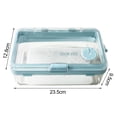 thumbnail image 6 of Kripyery Crisper Box Double-layer Compartment with Lid And Handle Stackable Organizer Bins Space Saving Clear Food Container for Kitchen Fruits Nuts Snacks, 6 of 8
