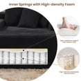 thumbnail image 6 of XIZZI 67" Chaise Lounge Indoor, No Assembly Required, Oversized Upholstered Sleeper Sofa Bed with Throw Pillows, Corduroy Fabric, Black, 6 of 10