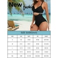 thumbnail image 3 of BERANMEY Sexy Tummy Control One Piece Swimsuit for Women Deep V Neck Cutout Swimsuits with Crisscross Back Straps Slimming High Waisted Bathing Suit Size S-2XL, 3 of 5