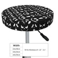 thumbnail image 4 of Round Bar Stool Seat Covers, halloween ghost elements Elastic Round Chair Cover Stool Seat Slipcover Bar Stool Cushions Round Pad for 12-14 inch, 4 of 7