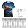 thumbnail image 2 of Lighthouse Sunrise Coast Scenery Pale Blue Tan Women's T-Shirt Short Sleeve T Shirts Tops Tee Ladies Loose T, 2 of 6