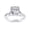 White Gold, variant on Infinity Hidden Halo Solitaire Engagement Rings for Women, Center 7.5mm Princess Cut Lab Created Moissanite Wedding Anniversary Ring in 10K Solid Rose Gold Size-5