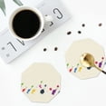 thumbnail image 4 of Lsque Pikmin Pattern 4" Drink Coasters Set of 4, PVC Leather Absorbent Coasters, Table Coaster Set Decorative Coffee Cup Coasters Housewarming Gift, 4 of 7