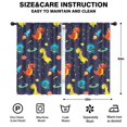 thumbnail image 2 of Funny Window Curtains for Kids Room - 42Wx63H Inch 2 Panels, Rod Pocket Colorful Cartoon Dinosaur Patterns for Boys Bedroom Decor Preschool Classroom Curtains Playroom Living Room Window Drapes, 2 of 5