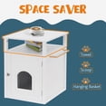 thumbnail image 7 of Mcombo Cat Litter Box Furniture Hidden, Kitty Litter House for Storage, Pet Litterbox Wooden Enclosure with Extra Table 0507, 7 of 7