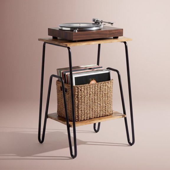 ClickDecor Cooper Industrial Side Table Brown