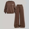 thumbnail image 6 of Kogui Big Girls Outfits Brown Print Long Sleeve Sweatshirt Pants 2pc Soft Breathable Outfit Clothing Set Fall Winter Spring Size 13-14, 6 of 8