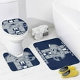 thumbnail image 4 of Football Cowboys Shower Curtain Bathroom Sets Toilet Lid Rug, Bath Mat And Contour Mat, Shower Curtain 4Pcs, 4 of 6