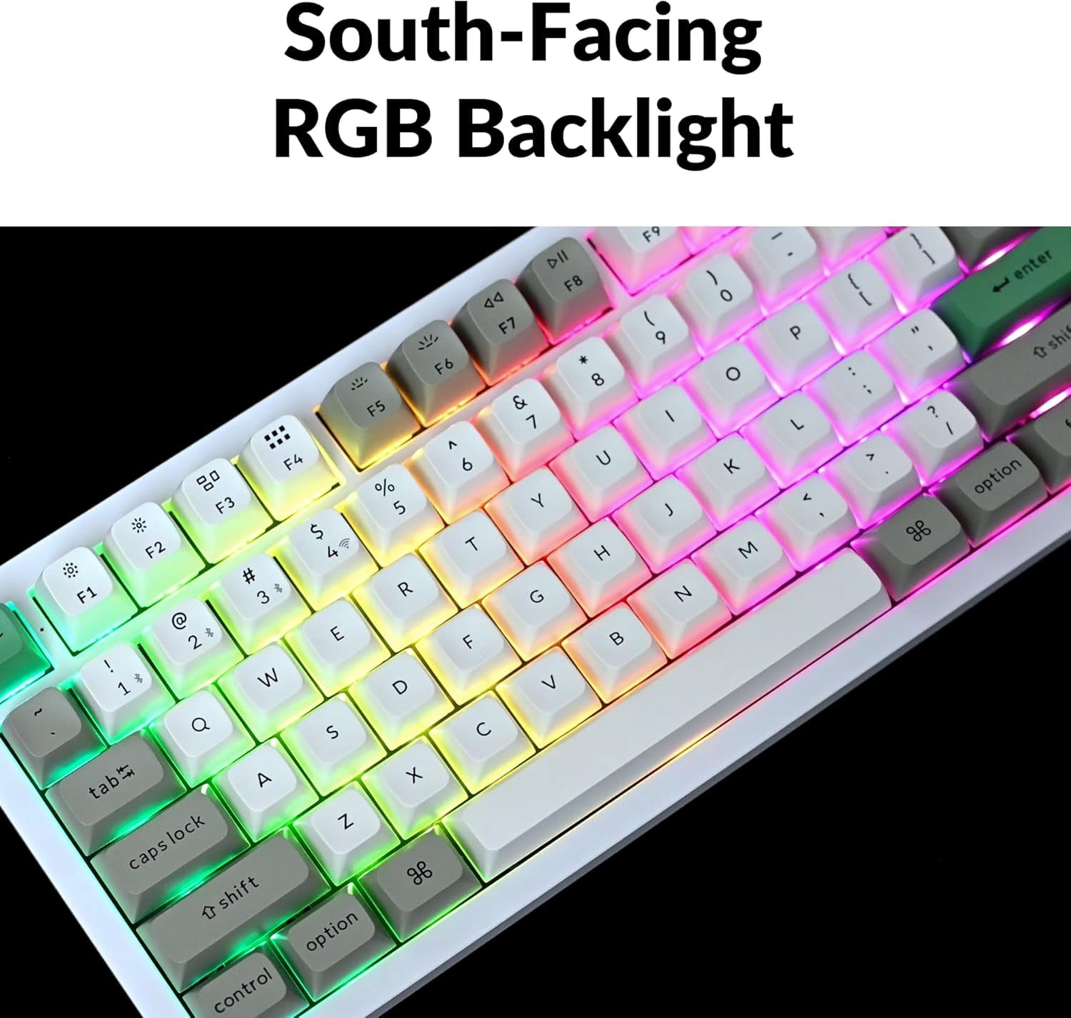 Keychron Q1 Max RGB Mechanical Keyboard, QMK, Full Metal, 2.4G/Bluetooth/Wired, Hot-Swappable Gateron Jupiter Red, Mac/Windows/Linux – White