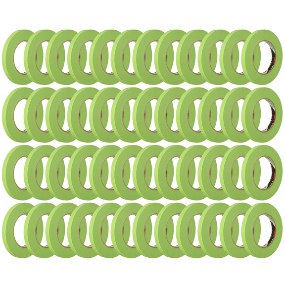 3M™ High Performance Green Masking Tape 401 , 12 mm x 55 m 6.7 mil, 48 Roll/Case (Case of 48) SKU 7000124894