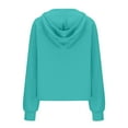 thumbnail image 5 of NOLDARES Womens Warm Cozy High Neck Long Sleeve Solid/Color Block 1/4 Zip Casual Pullover Sweatshirts(Mint Green,XL), 5 of 5