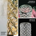 thumbnail image 4 of Efavormart 2 Pack | 9” Metallic Silver Crystal Beaded Pillar Votive Candle Holder Set, Multipurpose Crystal Flower Stem Vase, 4 of 5