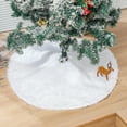 thumbnail image 4 of Yesbay Christmas Tree Skirt 36/48/60 Inches White Christmas Tree Skirt Soft Fluffy Faux Fur Tree Skirt, 4 of 9