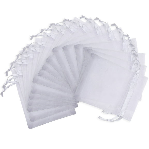 100-Pack Fruit Protection Bags - 10cmx15cm Breathable Mesh Net Bags for Bird & Insect Prevention, Plant Cover, Orchards, Garden Tree Fruit Fly Barrier (White)