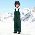 thumbnail image 7 of CPNG Kid's Boys Girls Snow Bib Pants Winter Windproof Ski Pants Outdoor Thickened Insulated Warm Snow Ski Bib Overalls(Blackish Green,5-6 Years), 7 of 7