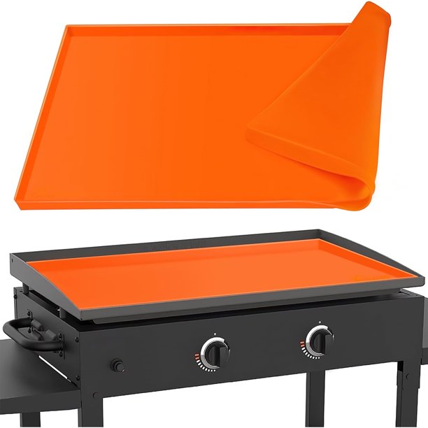 GPED Tapete de Silicona para Plancha de Borde Completo para 36" Blackstone, Tapete de Silicona de Protección Total para Plancha, Resistente a la Intemperie, Previene el Óxido, Resistente Al Calor, pa