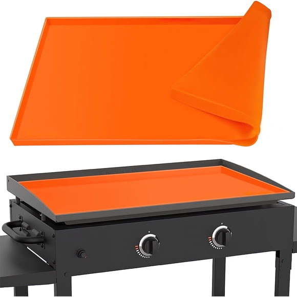 GPED Tapete de Silicona para Plancha de Borde Completo para 36" Blackstone, Tapete de Silicona de Protección Total para Plancha, Resistente a la Intemperie, Previene el Óxido, Resistente Al Calor, pa