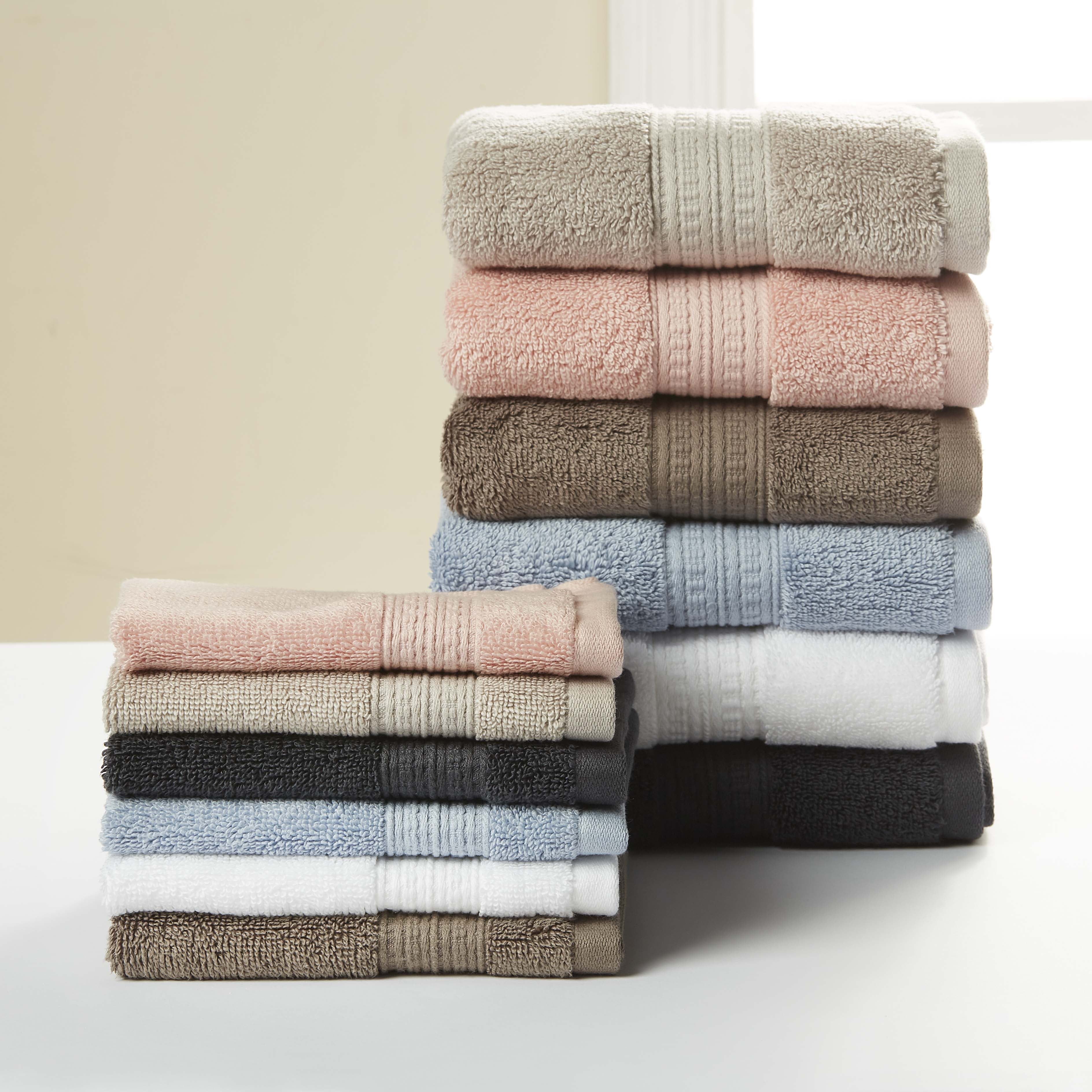 Hotel Style Pima Cotton 4 PC Towel Set (2 Hand Towel & 2 Washcloths), White