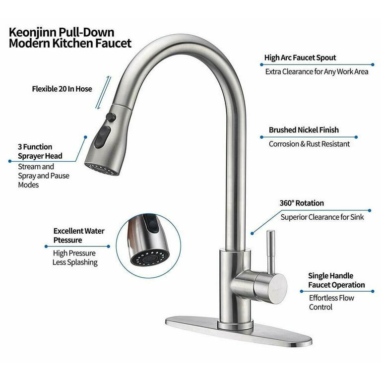 Kitchen Sink Faucets With Pull Down