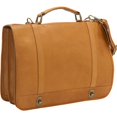 thumbnail image 1 of Le Donne Cuir BR-18-TN Rabat sur Torsadé Serrure Brief&44; Tan, 1 of 1