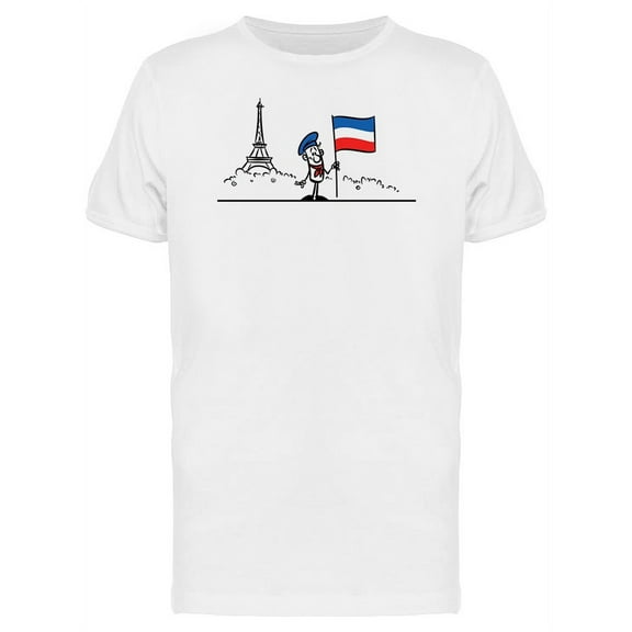 France Eiffel Tower Flag Tee Men's -Image by Shutterstock
