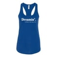 thumbnail image 2 of Dreamin' Dr Martin Luther King Jr. 1963 Ladies Racerback Tank Top, Royal, Medium, 2 of 3