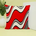 thumbnail image 5 of Guanhe Red Geometric Stripe Throw Pillow Cover 18x18, Soft Decorative Pillow Cases for Sofa Couch, Bed, Home Bedroom, 5 of 7