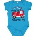 thumbnail image 3 of Inktastic It's My 1st Valentine's Day Fire Truck Boys or Girls Baby Bodysuit, 3 of 5