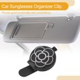 thumbnail image 3 of Clip de gafas de sol para coche Unique Bargains, magnético, universal, para visera del sol, clip de almacenamiento protector para gafas, cuero PU negro, 10x6cm, 1 pieza, 3 of 7