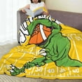 thumbnail image 6 of Salouo T-Rex Playing Football Print Bed Blankets,Flannel Blanket Comfortable Air Conditioning Blanket Lightweight Blanket for Sofa Bed Travel & Couch -50"x40", 6 of 8