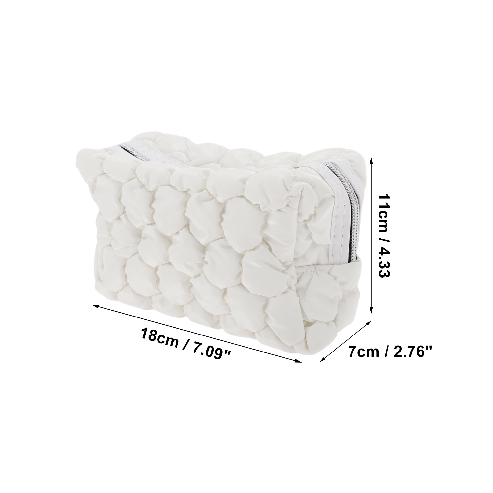Unique Bargains 1Pc Women Portable Bubble Cloud Style Durable Storage Makeup Bag White