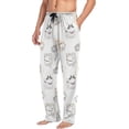 thumbnail image 5 of GZHJMY Cat and Square Men's Pajama Pants, Soft and Comfortable Lounge Sleep Bottoms with Pockets, Men's Sleepwear with Custom Print, Medium, 5 of 7