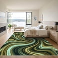 thumbnail image 3 of ODIKA 2'x3' Machine Washable Non-Slip Area Rug, Abstract Teal High Traffic Rug, Green, 1284500, 3 of 7