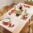thumbnail image 5 of Tomato Chili Placemats Set of 12 Watercolor Fire Vegetable Place Mats Indoor Wipeable Table Mats Washable Cloth Dining Table Placemats for Kitchen Holiday Party Home Decor 13x19 Inch, 5 of 9