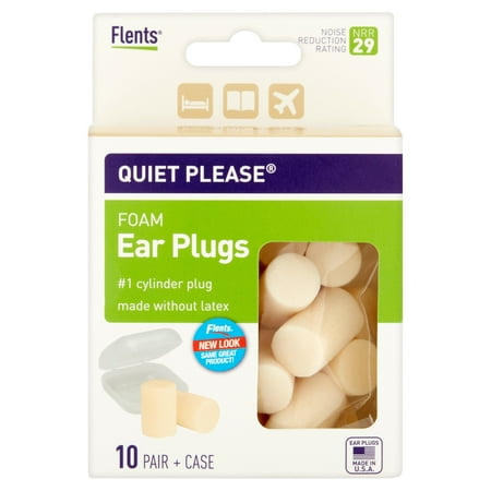 Flents Plugs Quiet Please! Foam Ear, 10 Pr (Best Sound Reducing Ear Plugs)