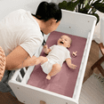 thumbnail image 4 of Comfy Cubs Muslin Fitted Bassinet Crib Sheet, Extra Soft 100% Muslin Cotton - 2 Pack, Mauve and Blush, 4 of 7
