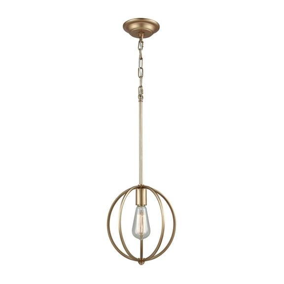 Elk Home 10-Inch Wide Stanton Mini Pendant, Transitional, Matte Gold